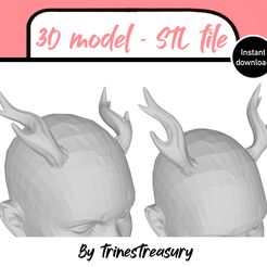 Small-antlers-thumbnail.jpg Small antlers 3D models - STL files