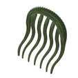 Hair-comb-barrette-17-v8-05.png PLEAT HAIR COMB barrette Multi purpose Female Style Braiding Tool hair styling roller braid accessories for girl headdress weaving fbh-17 3d print cnc