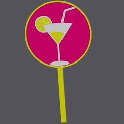 53-cct.jpg STL file Cupcake Topper - margarita 53・3D printer model to download