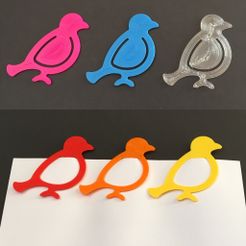 vogel 1 by ctrl design.jpg Archivo STL sujetapapeles pájaro・Objeto imprimible en 3D para descargar, Byctrldesign