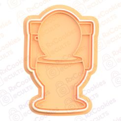 toilet.jpg STL file Toilet cookie cutter・Template to download and 3D print