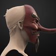 26.jpg Japanese Tengu Mask Oni Demon Mask Samurai Mask 3D print model