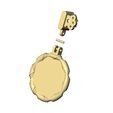 Flower-cluster-halo-Artdeco-stepped-Halo-memory-pendant-coin-09.jpg Cluster bail Art deco pattern N04 memory pendant 3D print model