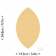 almond~9.75in-cm-inch-cookie.png Almond Cookie Cutter 9.75in / 24.8cm