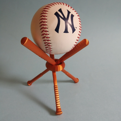 transferir.png Fichier STL Support de batte de baseball / support de balle・Objet imprimable en 3D à télécharger