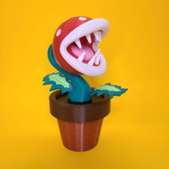 V1in_planter.jpg STL-Datei Piranha-Pflanze V1 kostenlos・3D-druckbares Design zum herunterladen