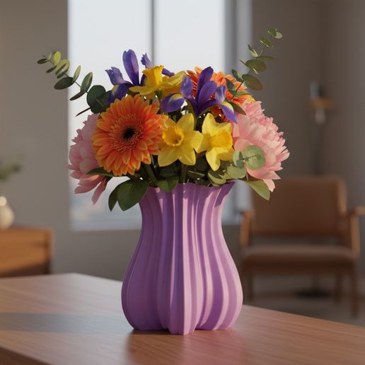 Clover-Gear Gourd Vase - Unique 3D Printed Decorative Planter