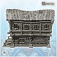 5.jpg Medieval building with rounded thatched roof and terrace at the entrance (13) - Medieval Gothic Feudal Old Archaic Saga 28mm 15mm RPG