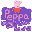 15151.jpg Ultimate Peppa Pig cookie cutter bundle of 60