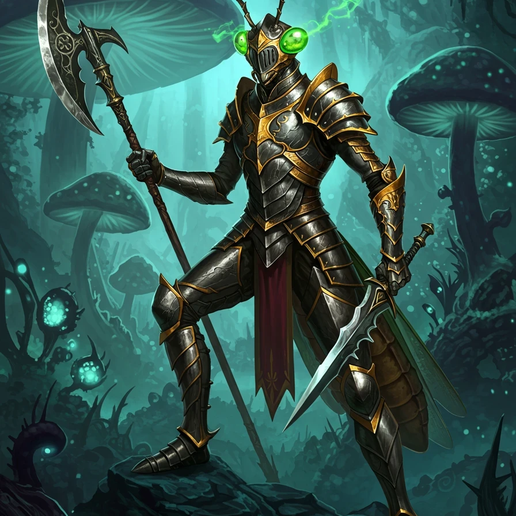 🗡️ Insectoid Crusader – Fly-Headed Paladin with Sword & Axe・ STL File ...