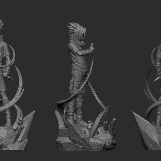 _turntable.jpg SASUKE - 3D PRINTABLE FIGURE