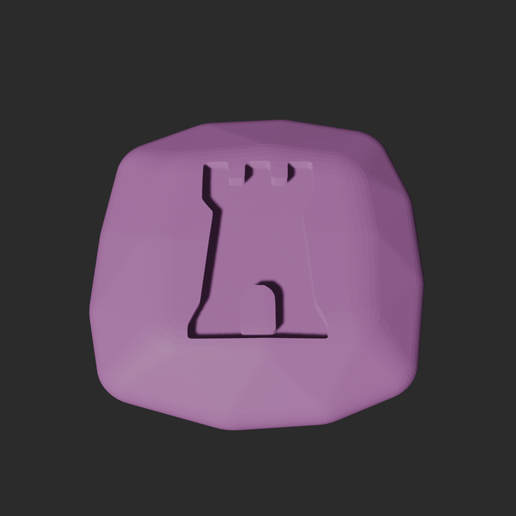 Tower Stone - 3D Printable Game Token