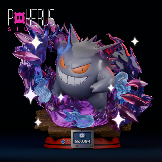 🐉 Gengar Statue - Pkrs Studio・ 3D File for 3D printing・Cults
