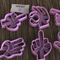 Portada-copia.jpg STL file middle finger cookie cutter / middle finger cookie cutter・3D printing model to download