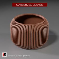 vase-0002-stripped-planter-01.jpg STL file VASE 0002 A - COMMERCIAL LICENSE・3D printable model to download