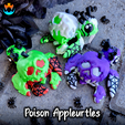 9.png Poison Appleurtle, Apple Turtle, Print in Place, No Support, Flexi Turtle, Holloween Treat