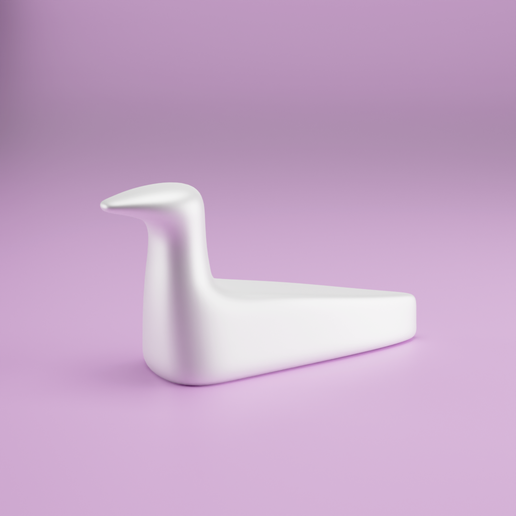 Minimalist Bird Sculpture 3D Printable Decor Model 3D model