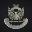 01.jpg Герб с орлом барельефный 3D модель