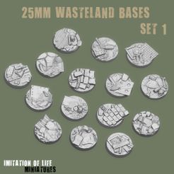 PCN TR SS 3 25mm Wasteland Bases set 1
