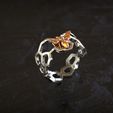 3.jpg Honeycomb Bee Statement Ring