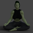 01.png Free 3D file She-Hulk yoga・Design to download and 3D print