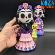CATRINA-04.jpg Catrina - Diseño tradicional mexicano impreso en su sitio, articulado y sin soportes