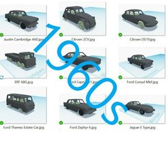 1960s-Collection-1-148scale-Workplane-Collage.jpg 3D file 8 models from 1960s 1/148 N-gauge (Collection 1 of 3)・3D printable model to download