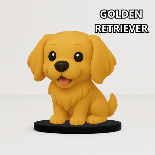 🐕 Cute Golden Retriever・ STL File for 3D printing・Cults