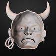 306.jpg Cyberpunk 2077 Japanese Hannya Mask Oni Mask Samurai Demon Mask 3D print model