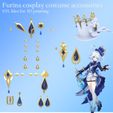 furina_genshin_stl00.jpg Furina cosplay costume accessories STL files for 3D printing