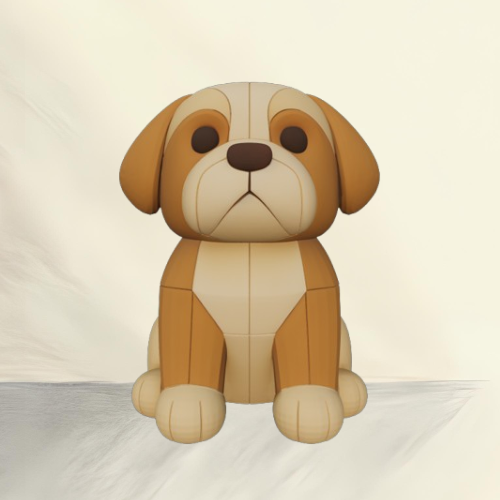 Figura perro Shih Tzu 3D model