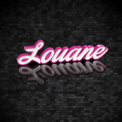 Louane-2.png Fichier STL Enseigne lumineuse Louane・Modèle imprimable en 3D à télécharger