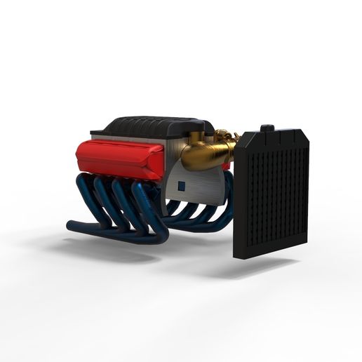 🚚 3D printable model ENGINE rccar or truck・ 3D File for ・Cults