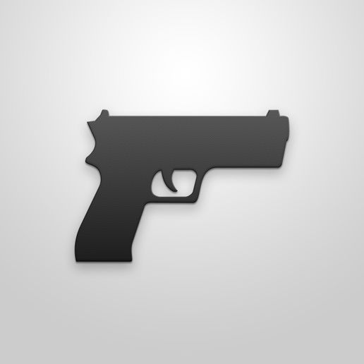 Pistol Gun Model - 3D Printable Prop