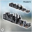1-PREM.jpg Set of Eight Modern Ruined Buildings with Chimneys (13) - Modern WW2 WW1 World War Diaroma Wargaming RPG Mini Hobby