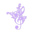 Note de musique fleurs.stl Note de musique flowers