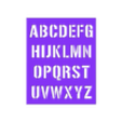letters.STL alphanumeric army font template