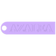 AZALEA Keychain.stl NOMI DI PORTACHIAVI CHE INIZIANO CON UNA