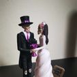 received_1282023016015520.jpeg skeleton couple wedding groom bride bride decoration love never dies cake topper