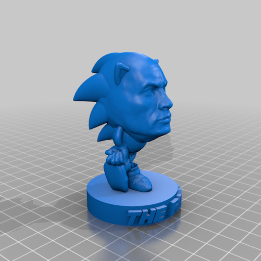 Sonic the Rock Johnson 3D model