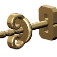 8-number-varsity-Stud-earring-03.jpg 8 восемь номер varsity шрифт серьга-шпилька 3D печать модель 3D печать модель