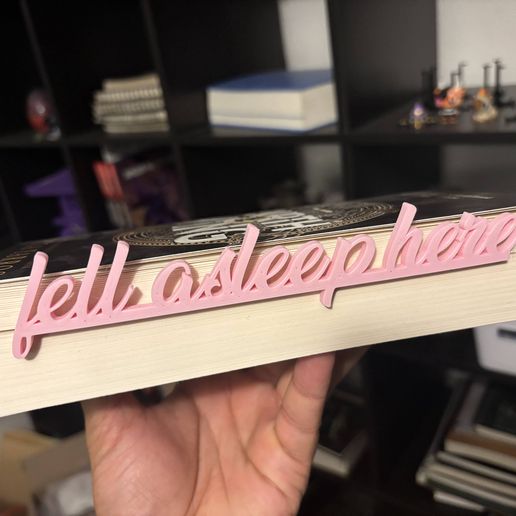 Fell Asleep Here bookmark