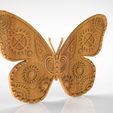 Steampunk-Butterfly.95.jpg Steampunk Butterfly 3d model in stl format,cnc 3d stl file,for milling,stl Steampunk Butterfly for 3d printing and cnc router.