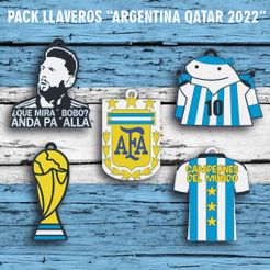 AAAAAAAAAAAAARGENTINA-QATAR-2022.jpg PACK 5 KEY RINGS " ARGENTINA QATAR 2022 " - " WORLD CUP ".