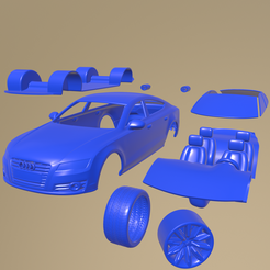 a02_005.png Archivo STL Audi A7 Sportback 2010 COCHE IMPRIMIBLE EN PIEZAS SEPARADAS・Plan imprimible en 3D para descargar