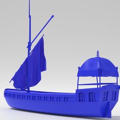 s2.jpg STL file Vintage dutch river barge 3d print - two hulls・Template to download and 3D print