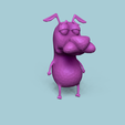 render 05.png STL file Courage - The Cowardly Dog - Low Poly Printable Miniature・3D printing model to download, gui_sommer