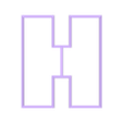 h (1).stl Letter H Cookie Cutter