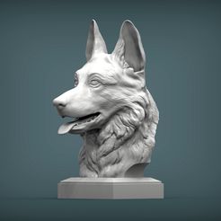 german-shepherd1.jpg 3D file German Shepherd 3D print・3D printing model to download