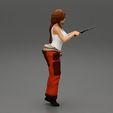 Girl-0003.jpg 3D file Woman farmer cutting tree with big scissors・3D print model to download
